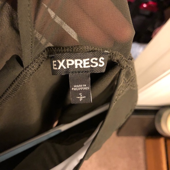 Express shirt olive green women’s size small - Picture 2 of 2